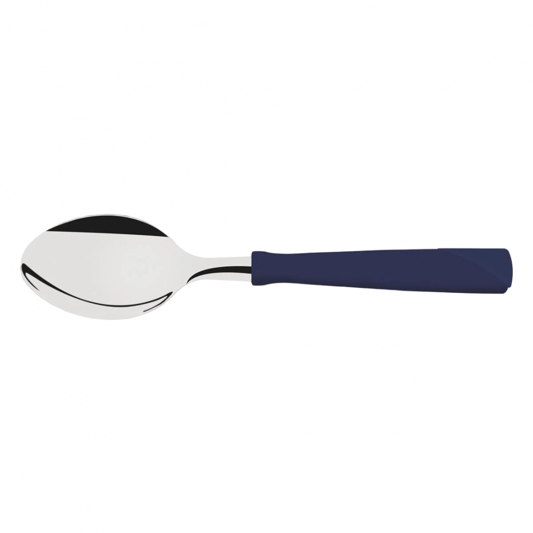 COLHER INOX MESA CABO PLASTICO AZUL TRAMONTINA