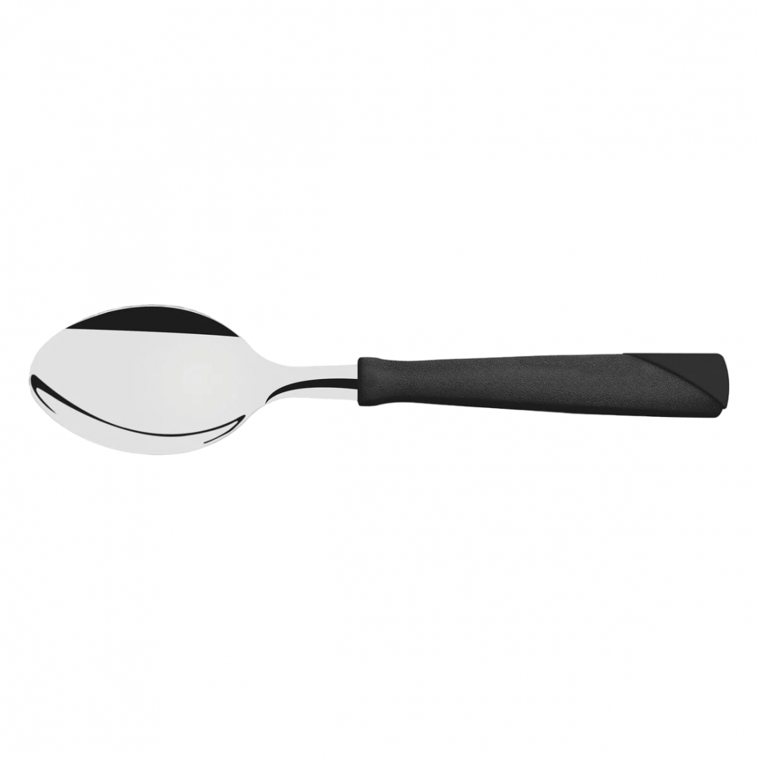 COLHER INOX MESA CABO PLASTICO PRETA TRAMONTINA