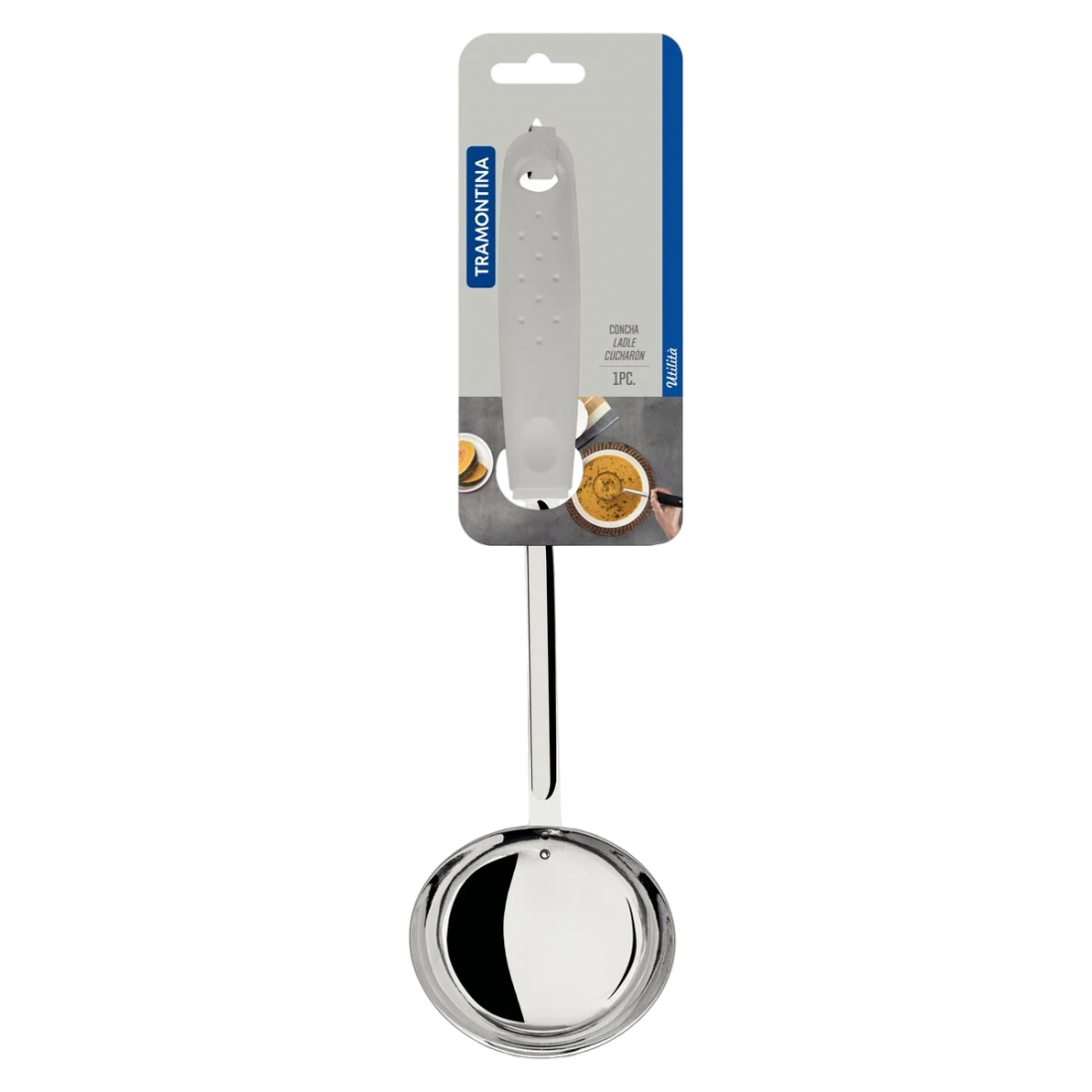 CONCHA INOX C/BRANCO UTILITA REF.180 TRAMONTINA