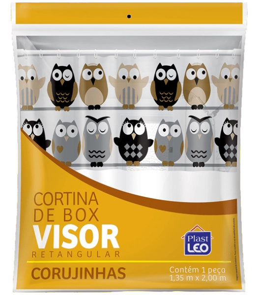 CORTINA BOX VINIL CORUJIN 1,35 X 2,00 REF.620-H PLAST LEO