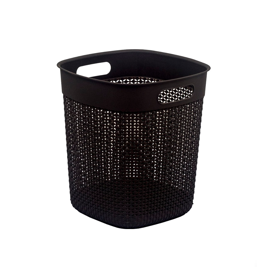 CESTO TELADO 12LTS RATTAN PRETO REF.9110AR RISCHIOTO