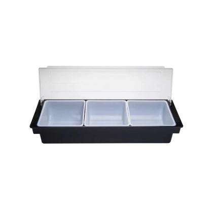 PORTA CONDIMENTOS C/3 DIVISORIAS 49,5X15,5X8,7 REF.GP366 GP INOX