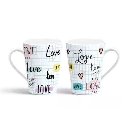 CANECA 290ML LOVE SORTIDO REF.LOV-001 TERRAMADA