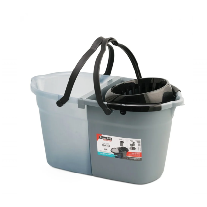 BALDE PLASTICO 20LTS 2 AGUAS C/ESPREMEDOR REF.SP9232 SUPERPRO BETTANIN