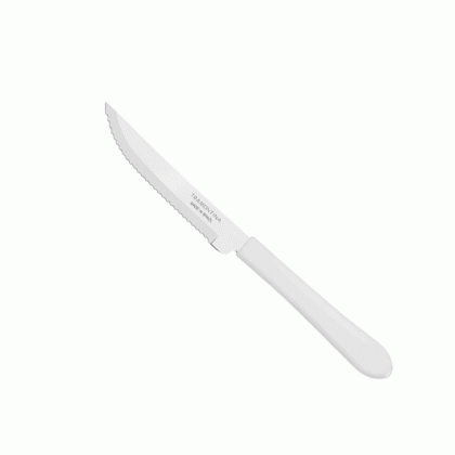 FACA INOX MESA CABO PLASTICO BRANCO TRAMONTINA
