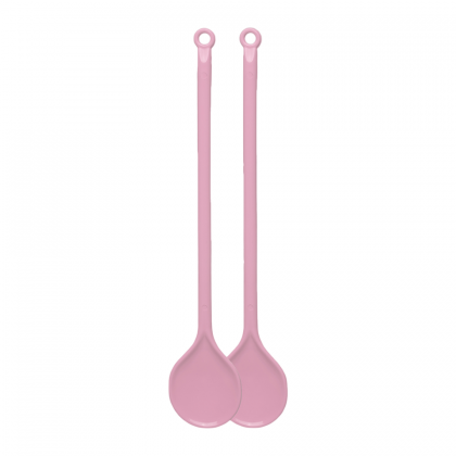 COLHER MINGAU PLASTICA C/2 ROSA MILPLASTIC