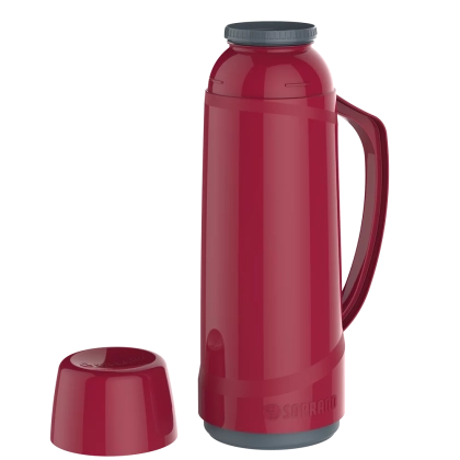GARRAFA TERMICA 1LT CRISTAL VERMELHA SOPRANO