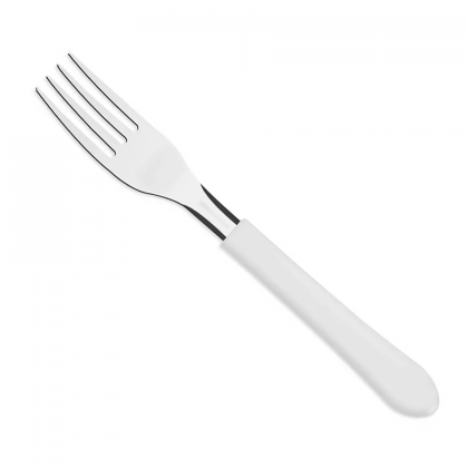 GARFO INOX MESA CABO PLASTICO BRANCO LEME TRAMONTINA