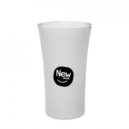 COPO PLASTICO 450ML PLUS BRANCO MILPLASTIC