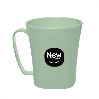 CANECA PLASTICA 410ML SOFT VERDE MILPLASTIC