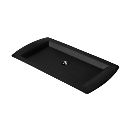 BANDEJA PLASTICA 37X20X2 PRETA MILPLASTIC