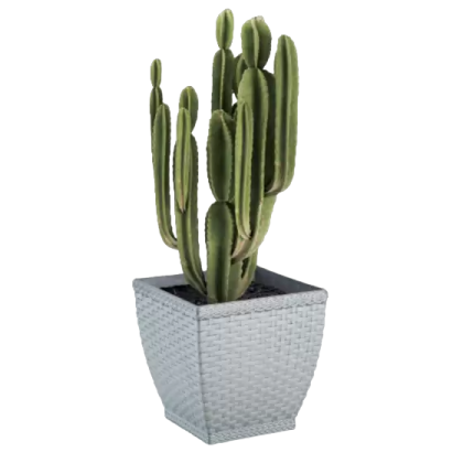 VASO RATTAN M2 CINZA REF.510 INJEPLASTEC