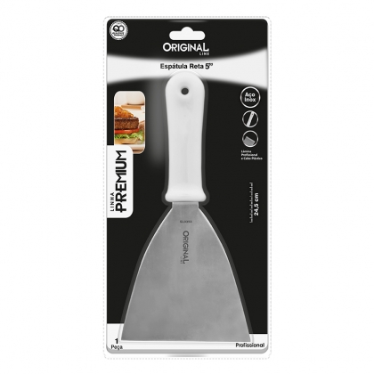 ESPATULA INOX N.05 RETA CABO BRANCO PREMIUM REF.SL0353 ORIGINAL