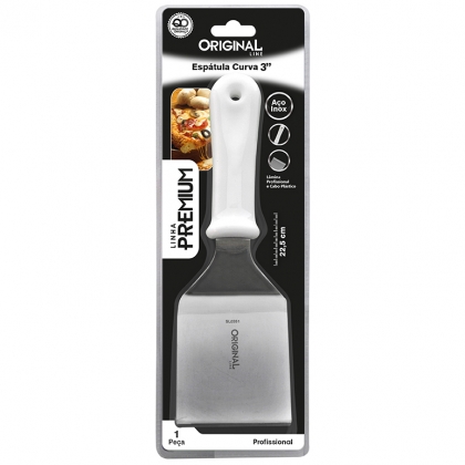 ESPATULA INOX N.03 CURVA CABO BRANCO PREMIUM REF.SL0351 ORIGINAL