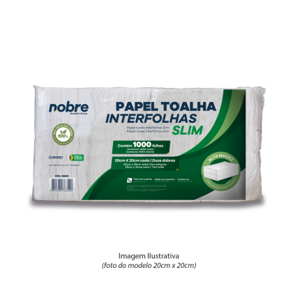 PAPEL TOALHA BRANCO 20X18 C/1000 NOBRE