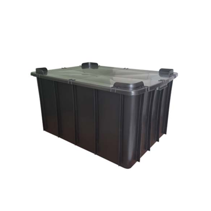 CAIXA 130LTS ORGANIZADORA 78X57X40 PRETA LAR PLASTICOS