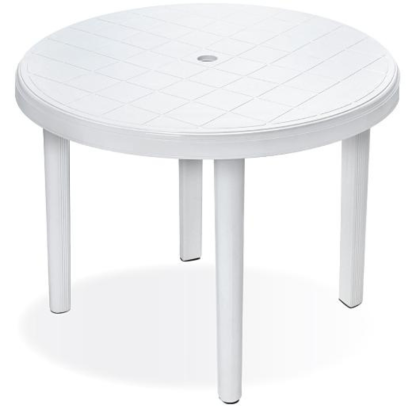 MESA REDONDA DESMONTAVEL 90CM BRANCA REF FORPLAST