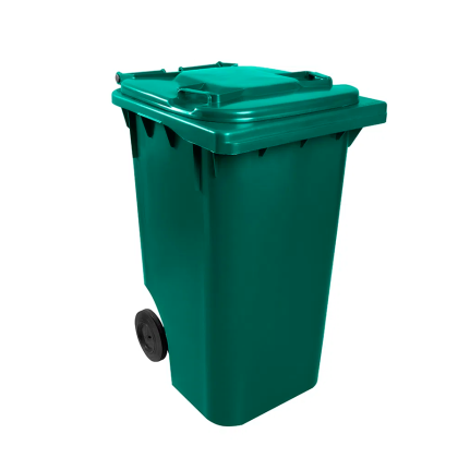 LIXEIRA 240LTS COLETOR C/RODAS VERDE LAR PLASTICOS