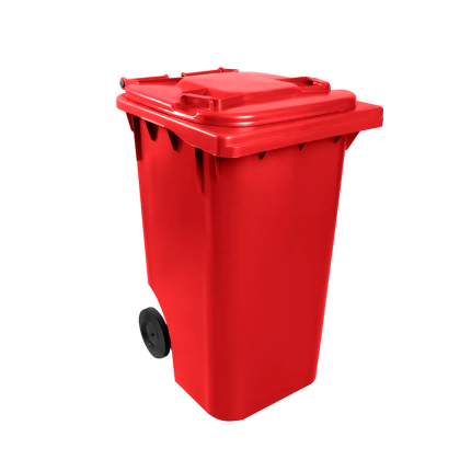 LIXEIRA 240LTS COLETOR C/RODAS VERMELHA LAR PLASTICOS