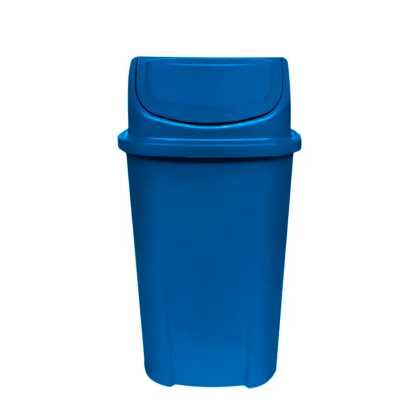 LIXEIRA 60LTS BASCULANTE AZUL PAPEL LAR PLASTICOS