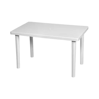 MESA RETANGULAR DESMONTAVEL 138X83 BRANCA REF FORPLAST