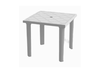 MESA QUADRADA DESMONTAVEL 80X80 BRANCA REF CEDRO VAPLAST