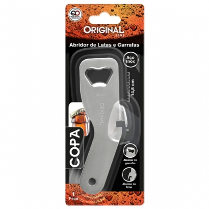 ABRIDOR DE GARRAFA E LATA INOX PRO GRANDE REF.SL0271 ORIGINAL