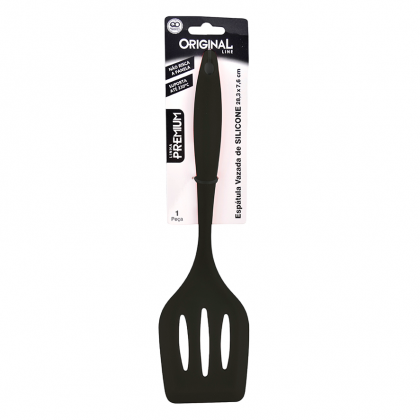 ESPATULA DE SILICONE VAZADA 28,3CM PREMIUM REF.SL0614 ORIGINAL