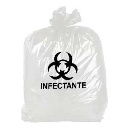 SACO LIXO 15LTS C/100 BCO HOSPITALAR 39X58 RAVA