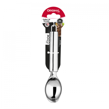 COLHER INOX SORVETE 19,5CM COOK REF.SL0548 ORIGINAL