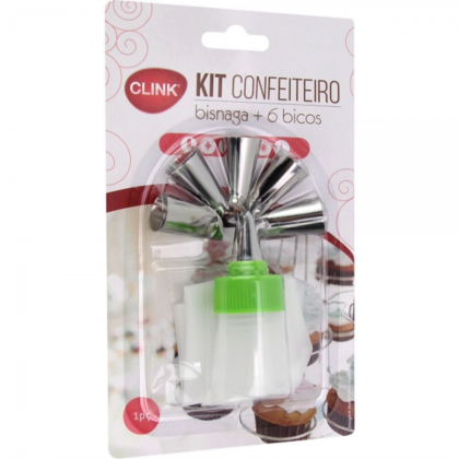KIT CONFETEIRO INOX C/6 BICOS REF.CK4594 CLINK