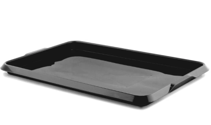 BANDEJA PLASTICA PLUS PRETA MILPLASTIC