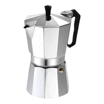 CAFETEIRA ALUMINIO ITALIANA 6 XICARAS REF.13739 UTIL BAZAR