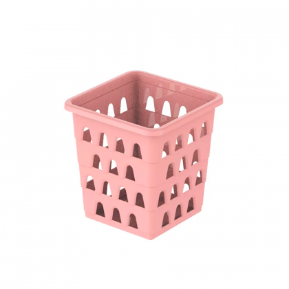 CESTO PLASTICO QUADRADO ROSA PEQUENO REF.1041 UNINJET