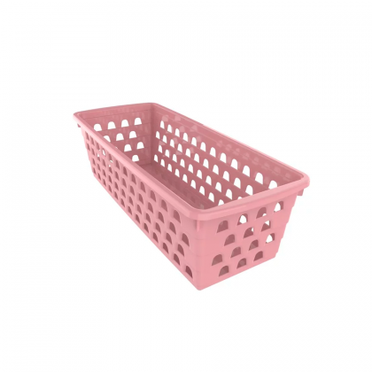 CESTO PLASTICO RETANGULAR ROSA REF.1044 UNINJET