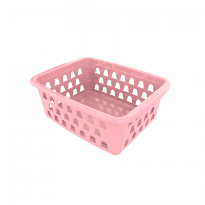 CESTO PLASTICO RETANGULAR ROSA PEQUENO REF.1032 UNINJET
