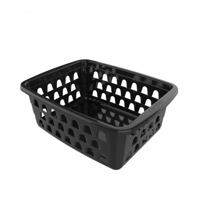 CESTO PLASTICO RETANGULAR PRETO PEQUENO REF.0592 UNINJET