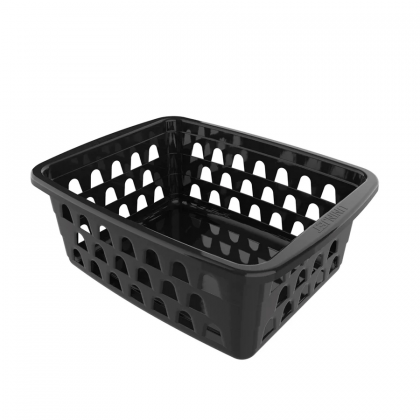 CESTO PLASTICO RETANGULAR PRETO PP REF.0583 UNINJET