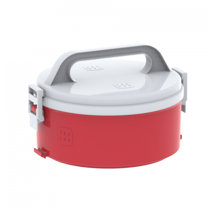 MARMITA TEKCOR 1,5LTS SEM DIVISOR VERMELHA SOPRANO