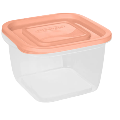 POTE 480ML QUADRADO COLOR OU TRANSPARENTE REF.1176 PLASVALE