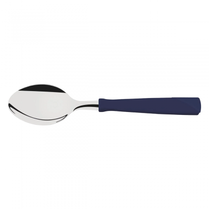 COLHER INOX MESA CABO PLASTICO AZUL TRAMONTINA