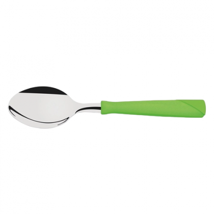 COLHER INOX MESA CABO PLASTICO VERDE TRAMONTINA