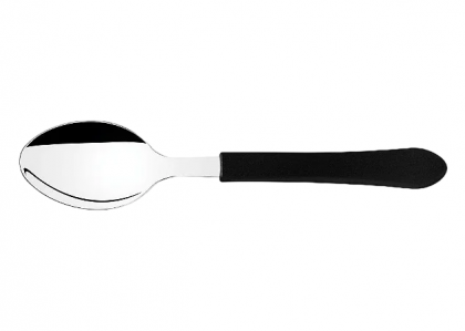 COLHER INOX MESA CABO PLASTICO PRETA LEME TRAMONTINA