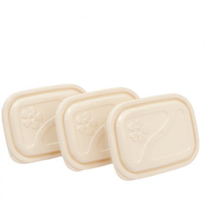 CONJ POTE PLASTICO RETANGULAR C/3 800ML REF.0602 DT RISCHIOTO