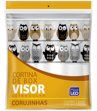 CORTINA BOX VINIL CORUJIN 1,35 X 2,00 REF.620-H PLAST LEO