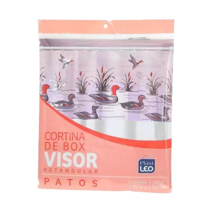 CORTINA BOX VINIL PATOS 1,35 X 2,00 REF.620-N PLAST LEO