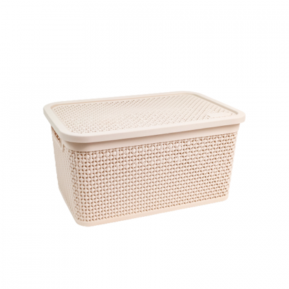 CAIXA RATTAN 7,5LTS AREIA C/TAMPA REF.1121 RISCHIOTO